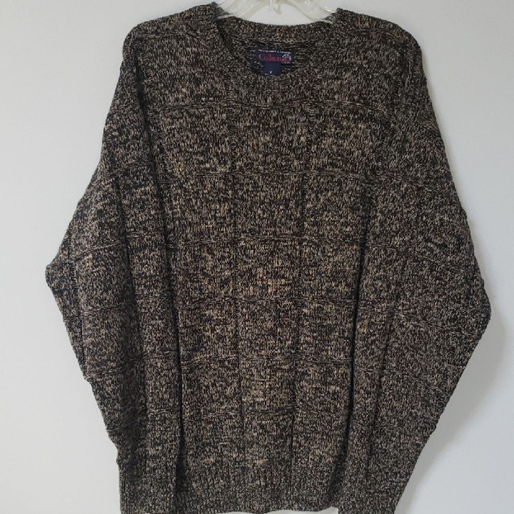 Roundtree & Yorke Collection Sweater Men's XL 3D Knit Cotton Eclectic Grandpa